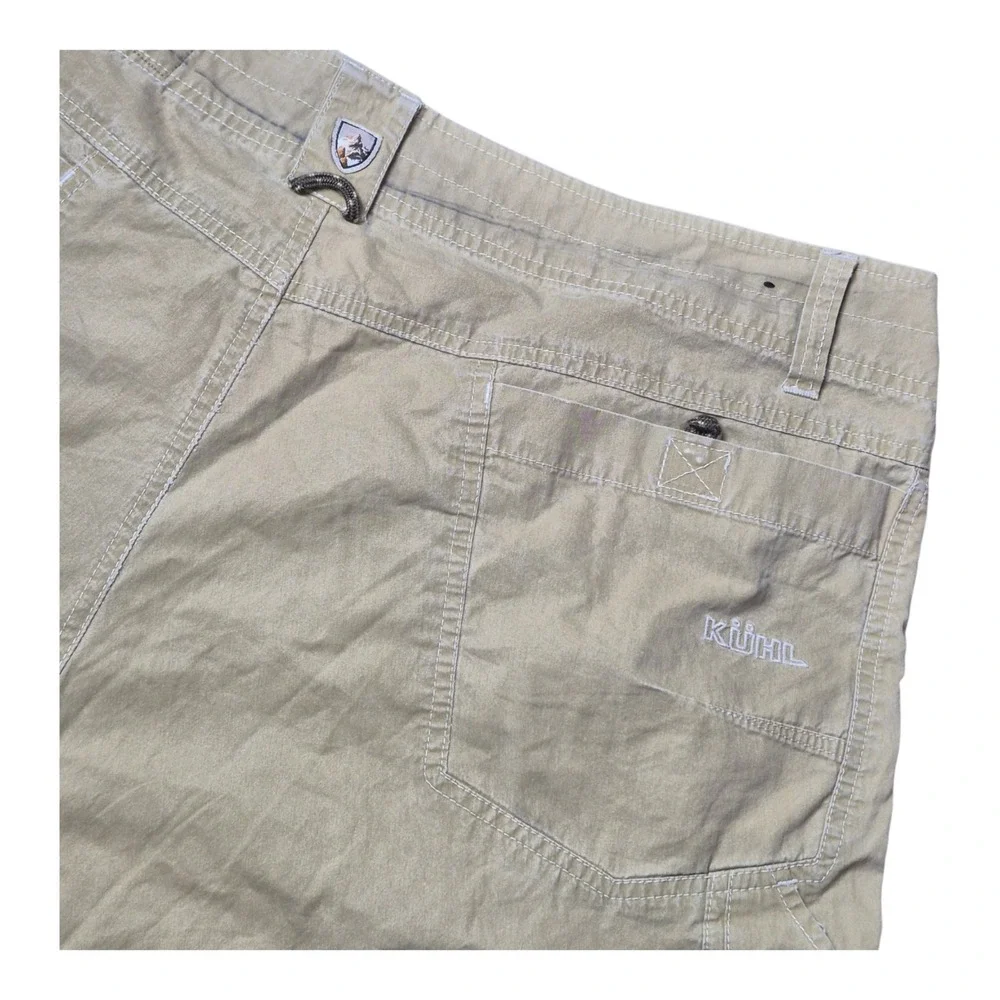 Kuhl Mens Size 40 Cargo Shorts Khaki Hiking Outdoor Utility Cotton Nylon Trail